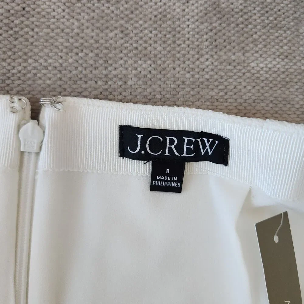 J.Crew Women's Size 8‎ Ivory Boulce A Line Skirt NWT